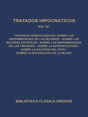 cover image of Tratados hipocráticos IV